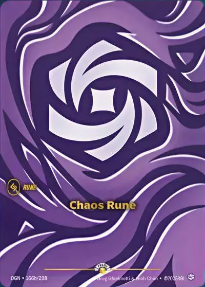 Chaos Rune - OGN-166b - Promotional Cards - Riftbound card